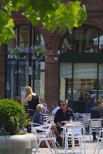 Détende dans un café de Sheffield